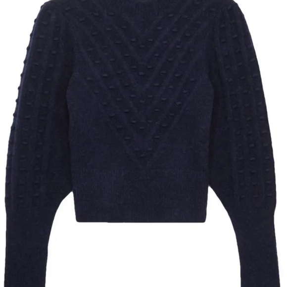THE KOOPLES Navy Blue Knit Sweater Size XS Pullover Crewneck Wool Blend - Picture 5 of 10